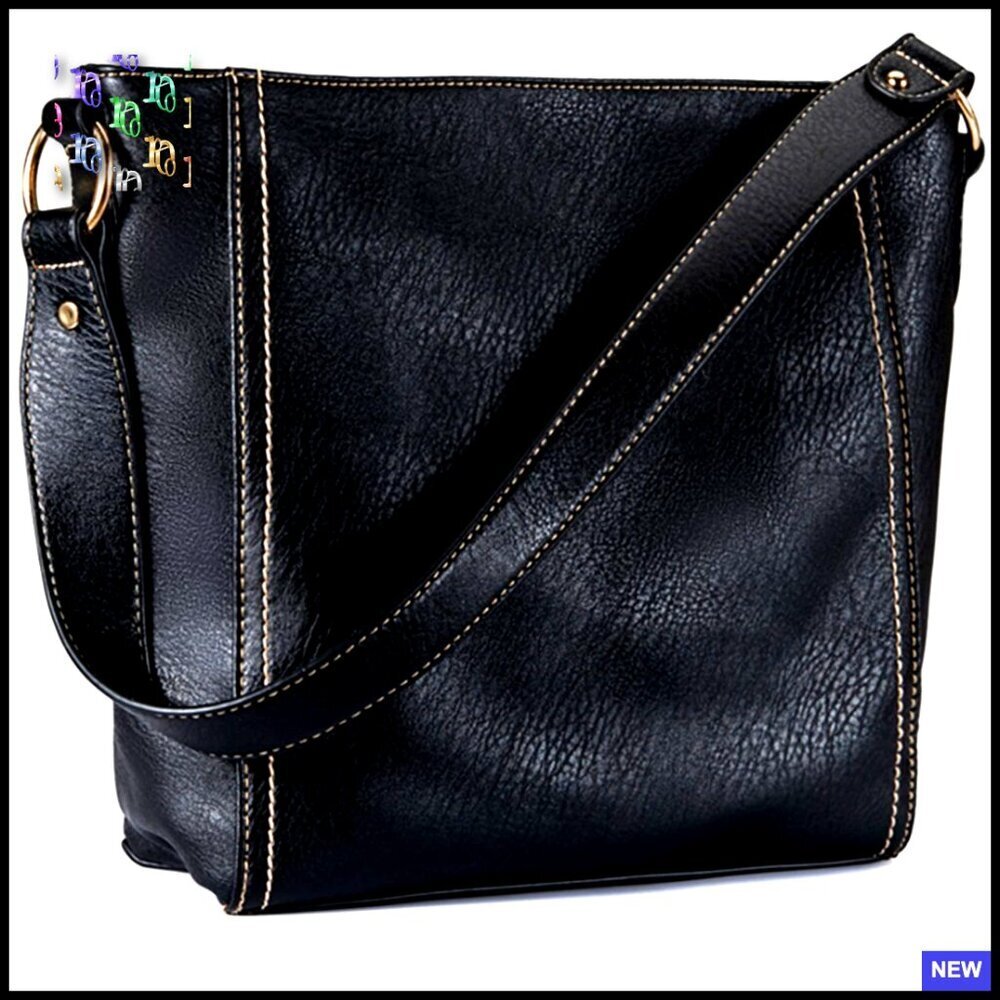 Vegan Leather Hobo Shoulder Bag Casual Classic Western Style Purse